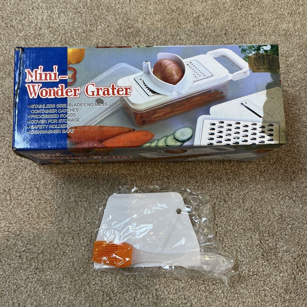 VTG Mini Wonder Multi-Purpose Vegetable Slicer Grater‎ Shredder Set Box Damaged